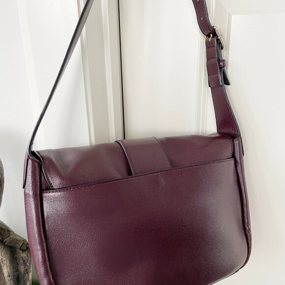 Y2K Nine West Square Red Brown Flap Vintage Purse Bag - Picture 6 of 9